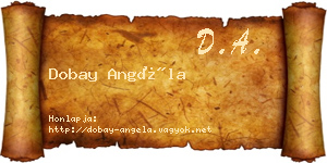 Dobay Angéla névjegykártya